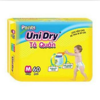 Tã quần uni dry size M60, L54,XL48 miếng