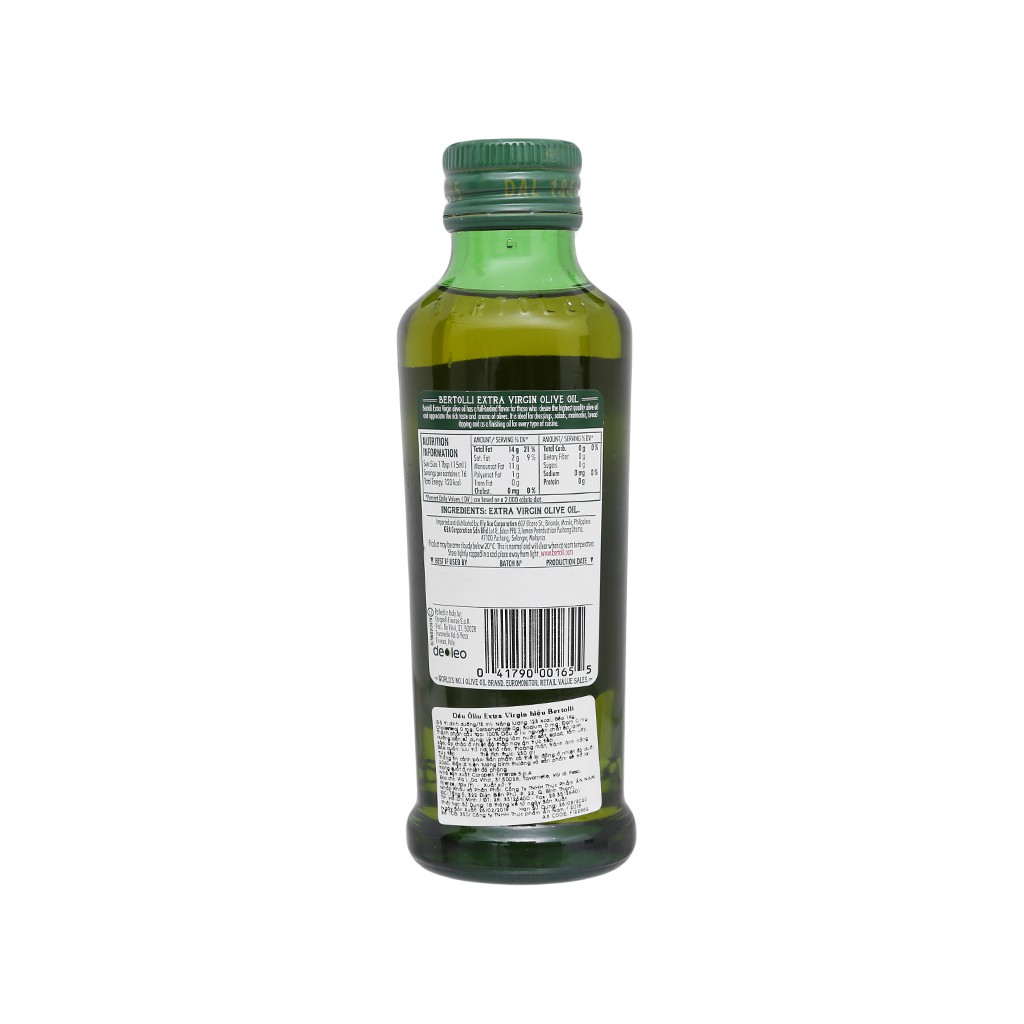 Dầu olive Extra Virgin Bertolli chai 250ml