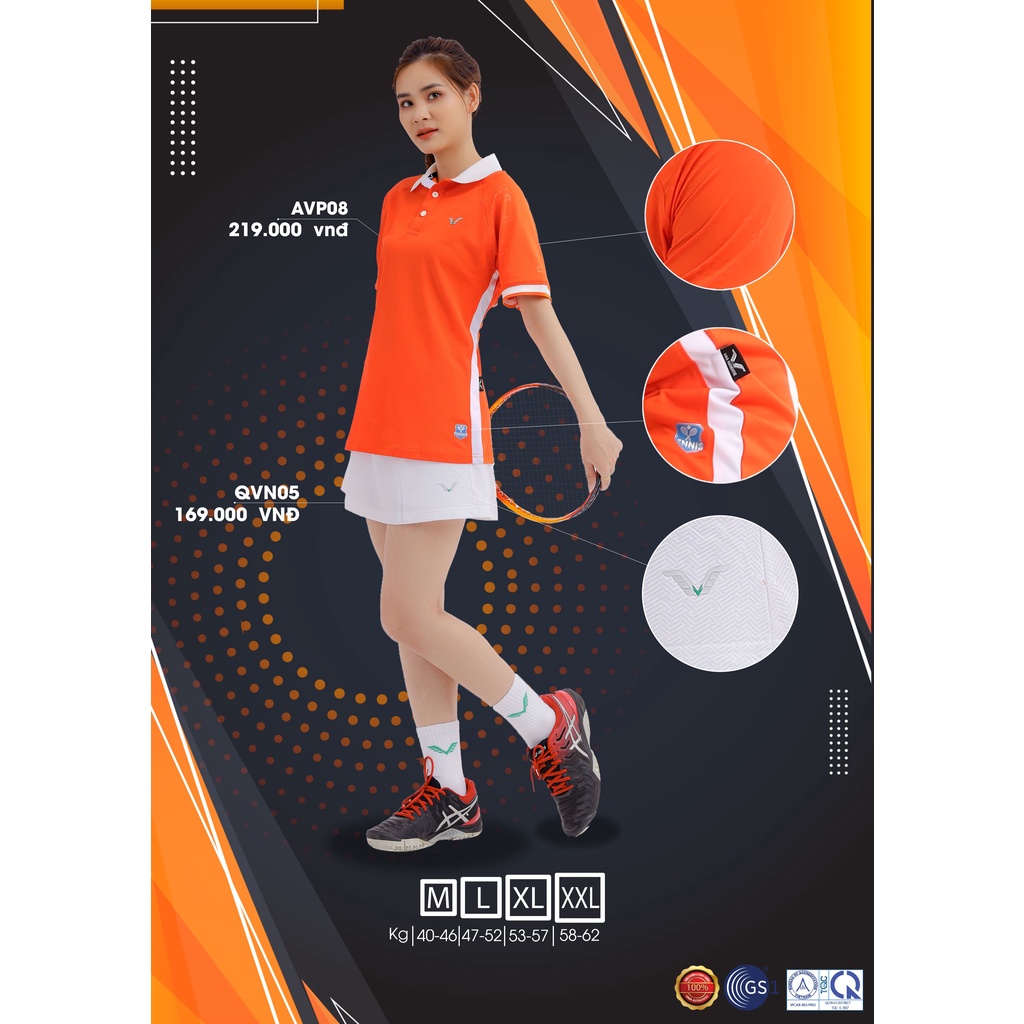 Set bộ thể thao nữ cao cấp Vina Authentic, cầu lông, tennis, thể thao newP08