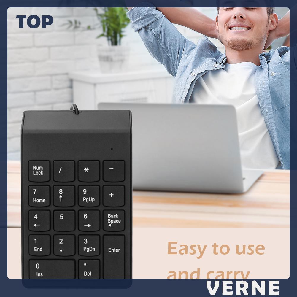 Bàn Phím Số Mini Có Dây Gồm 18 Phím Dùng Cho Laptop
