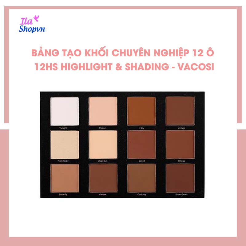 Tạo khối chuyên nghiệp 12 ô 12hs highlight &amp; shading - Vacosi