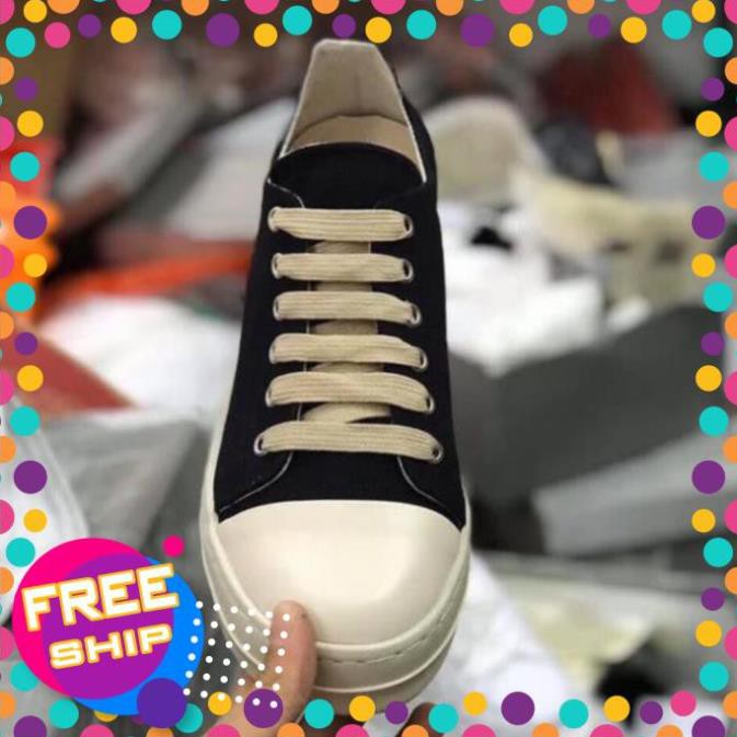 [ 💝 GIÁ SALE] sneaker rick owen ,Giày rick owen cổ thấp 🌟  R🔥E🔥P 1:1 VN đế thơm Full box + Bill