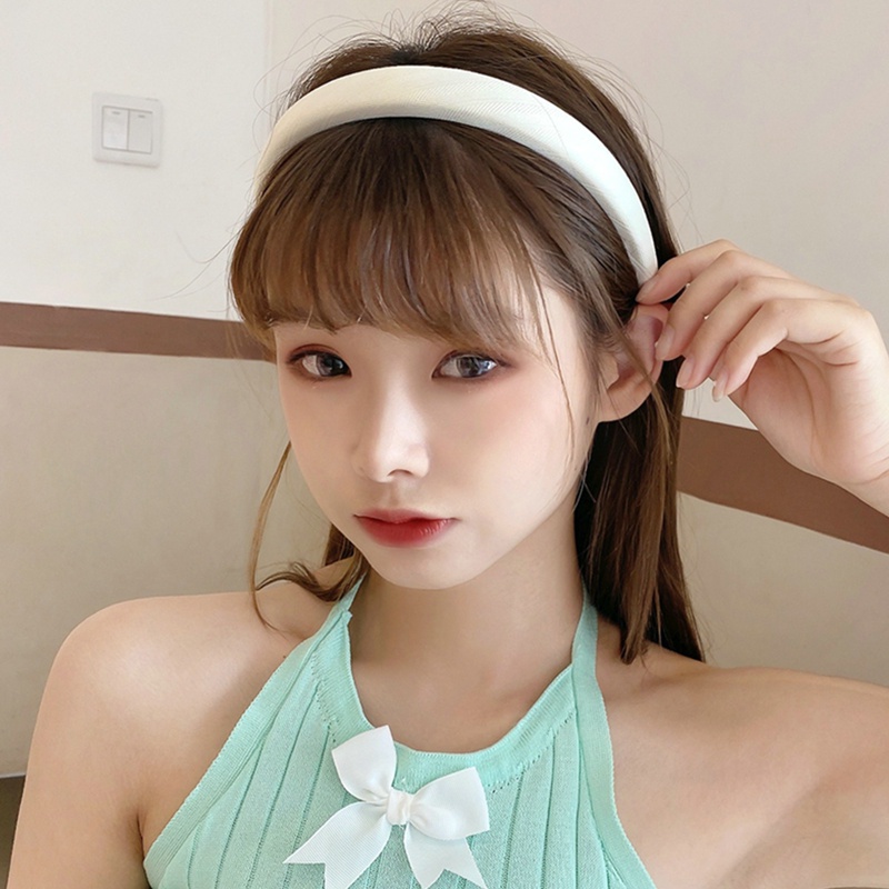 Băng Đô Cài Tóc Bản Rộng Bằng Bọt Biển Phong Cách Hàn Quốc Thời Trang Cho Nữ