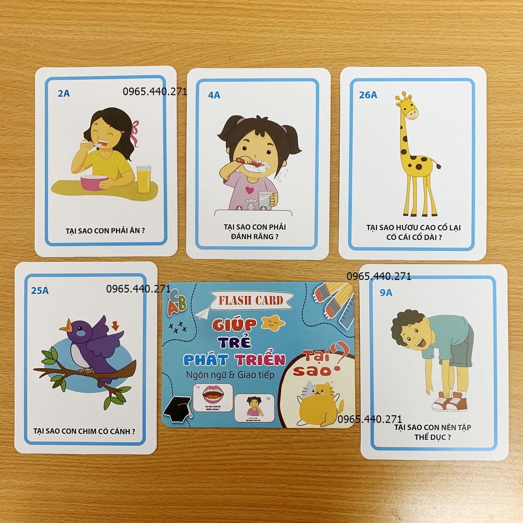 Bộ thẻ học flash card giúp trẻ phát triển tư duy, ngôn ngữ gồm 300 câu hỏi 5 chủ đề KT lớn