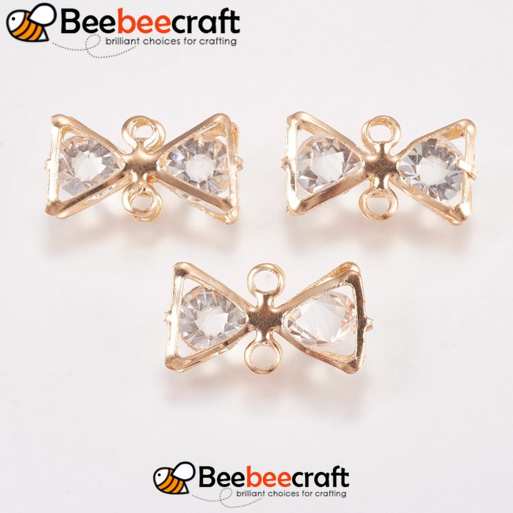 Set 1/10 Đầu Nối Dây Nơ Bằng Sắt/Đồng Thau/Đá Nhân Tạo Nối Làm Trang Sức Thủ Công