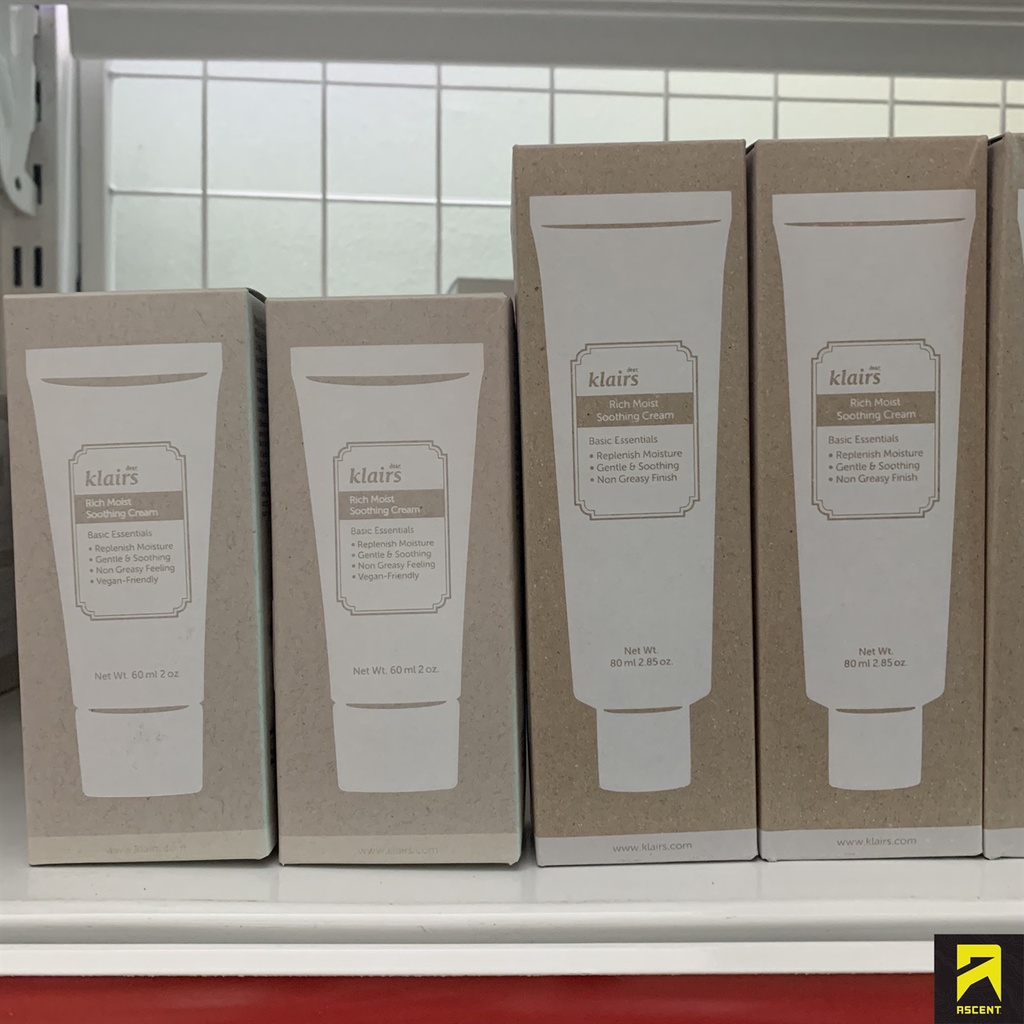 CÓ HOÁ ĐƠN Kem dưỡng ẩm Klairs Rich Moist Soothing Cream 60ml + 80ml