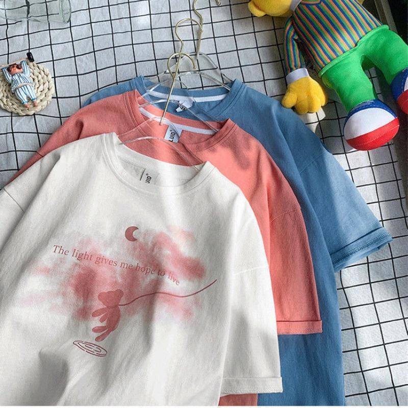 Áo Thun Nữ Tay Ngắn Dòng Salt Series / Áo Thun Nữ / Trường Học /Loose / Tất Cả / Chân / Phong Cách Preppy / Áo Thun Nữ / Trẻ Trung