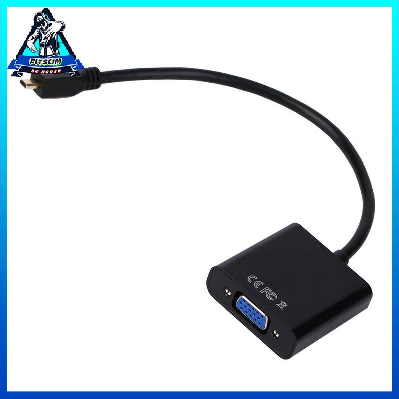 [Fitslim] 1080P Micro HDMI-compatible To VGA Female Video Cable Converter Adapter