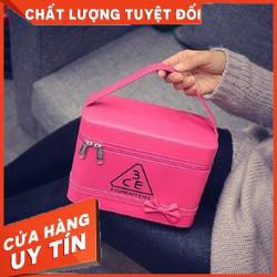 [XẢ KHO+FREE SHIP] Cốp đụng mỹ phẩm 3ce 2 tầng có khóa kéo