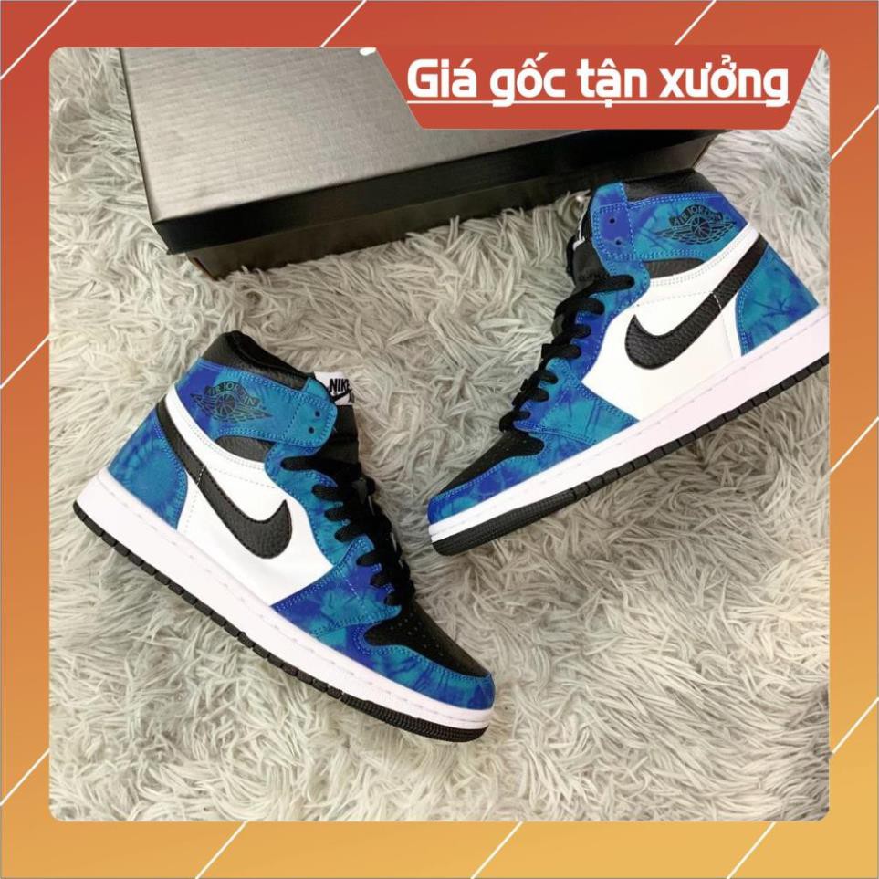 [FreeShip+ Hàng Xịn] Giày Thể Thao, Giày Sneaker JD1 Jordan Xanh Loang Cổ Cao Nam Nữ