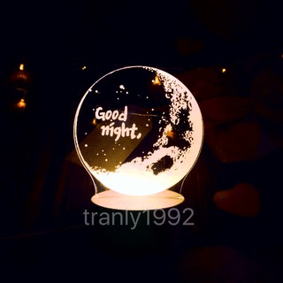 Đèn ngủ 3d GOOD NIGHT, đèn trang trí, quà sinh nhật ý nghĩa, quà tình yêu