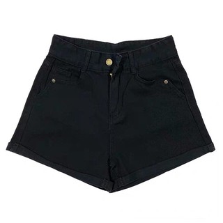 Short đen lật lai co giãn 32-36