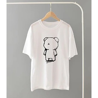 Set bộ nữ áo phông form thụng tay lỡ  quần bom hình dễ thương,chất cotton form rộng đẹp