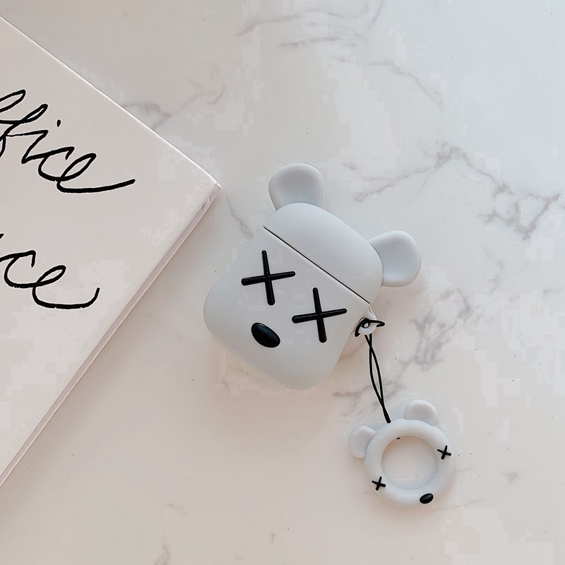 Ốp Bảo Vệ Hộp Đựng Tai Nghe Airpods 12 / 2 Hình Gấu Hoạt Hình Xinh Xắn
