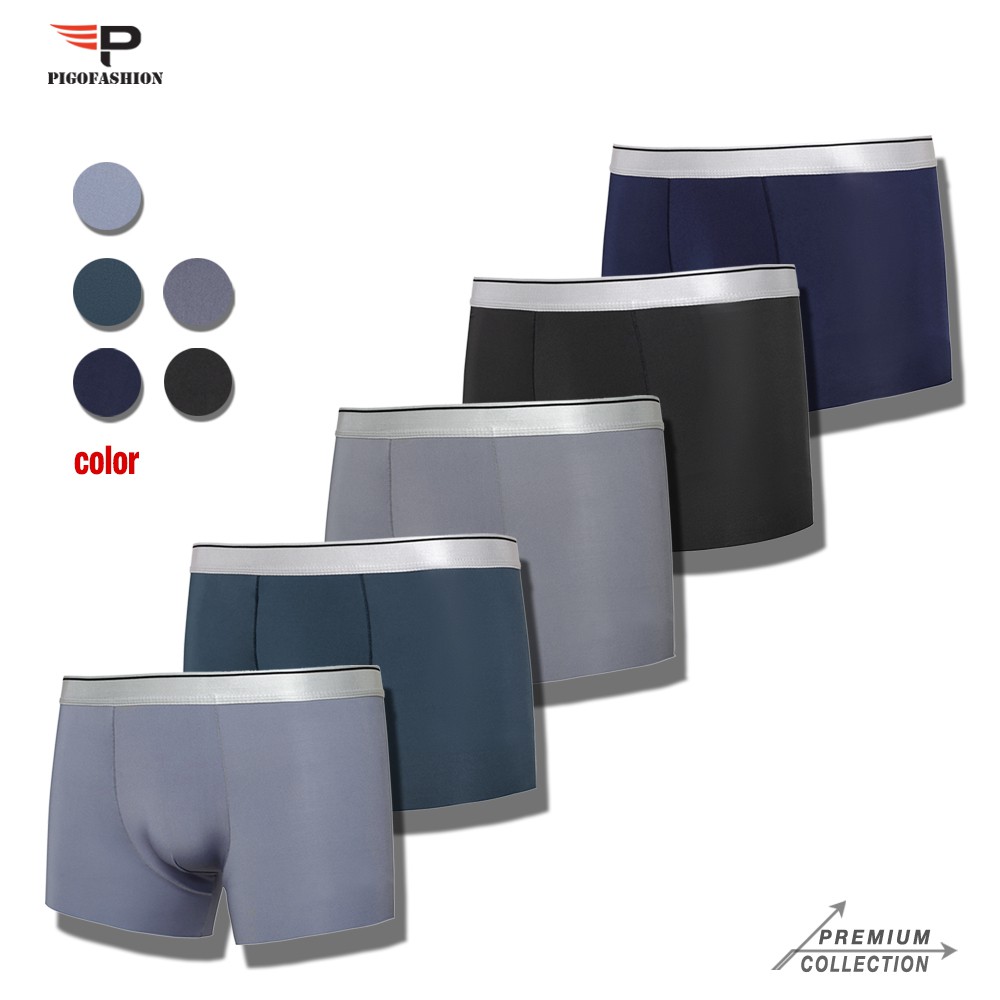 [Mã LTBAUAB19 giảm 7% đơn 99K] Quần lót boxer nam lưng thun dáng quần không viền đường may QLBX02 PigoFashion