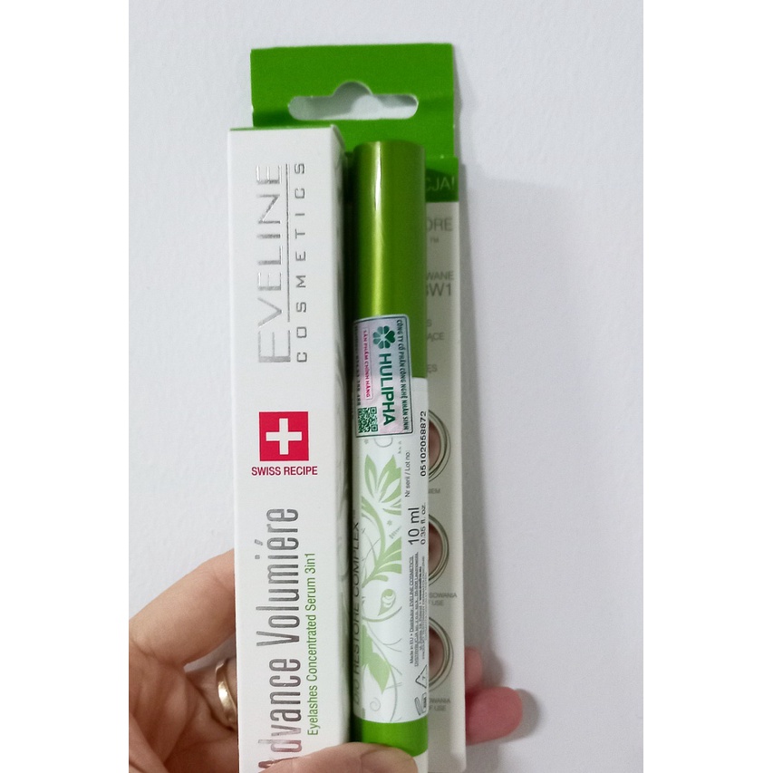 Serum dưỡng mi dài tự nhiên,ngăn ngừa rụng mi Eyelashes activator 3in1 Eveline cosmetics tuyb 10ml (Balan)