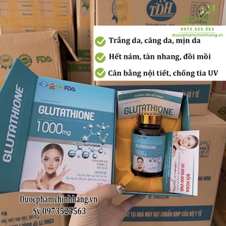 GLUTATHIONE 1000mg nâng tông, trắng da, giảm sạm nám mờ nếp nhăn (sỷ mẫu mới)