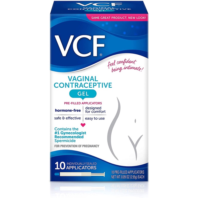 VCF Gel - gel tránh thai an toàn Vaginal Contraceptive (10 ống HSD 03/2024)
