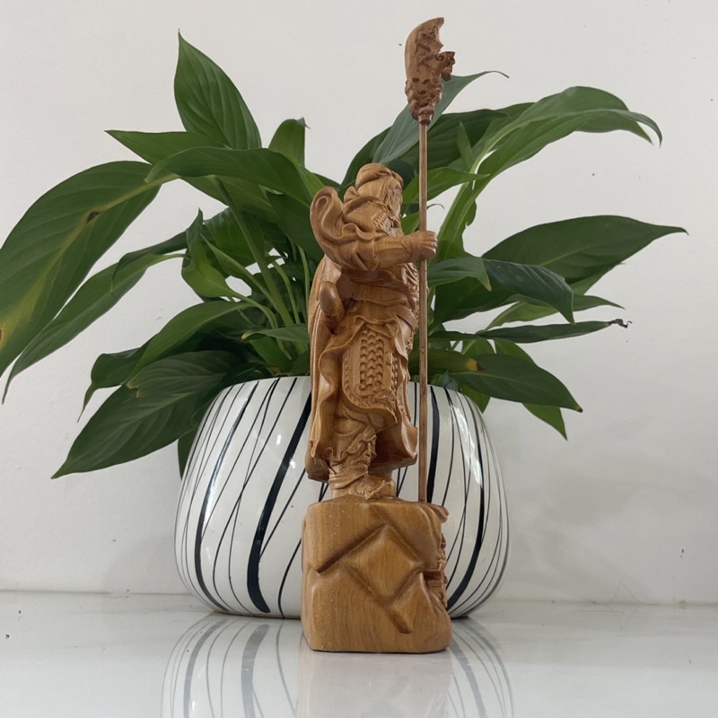 Tượng quan công bằng gỗ thơm cao 20 cm