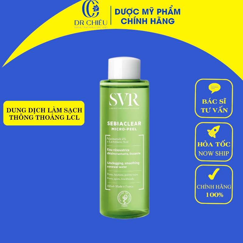 Nước cân bằng giảm mụn SVR Sebiaclear Micro Peel [ CÔNG TY ] Toner svr  150ml