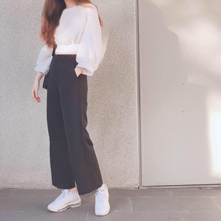 ÁO SƠMI CROPTOP CỘT NƠ LƯNG (KÈM HÌNH THẬT)