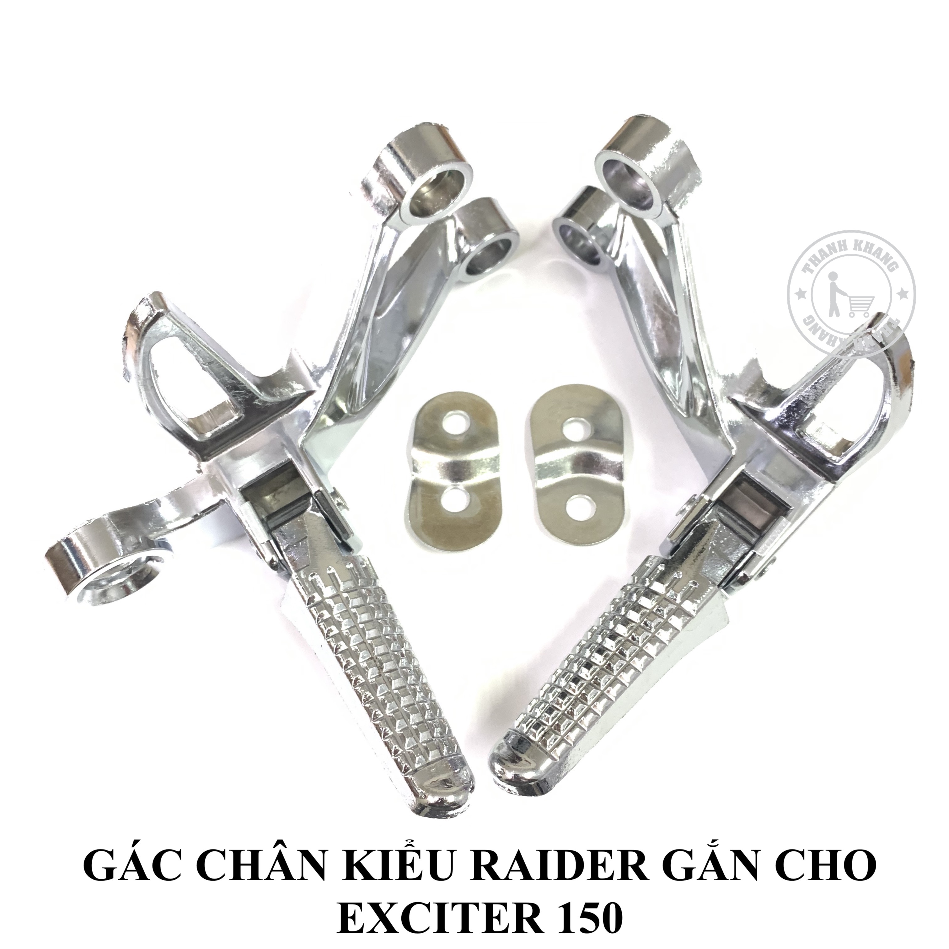 Gác chân kiểu raider gắn cho exciter 150 có 2 màu bạc hoặc đen,thiết kế ấn tượng,tinh xảo CGV285