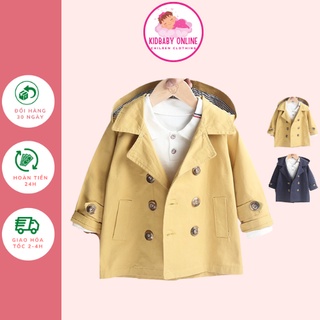 Áo khoác kaki thời trang cho bé trai, bé gái hàng Quảng Châu cao cấp K091-Áo khoác kaki, măng tô cho bé trai