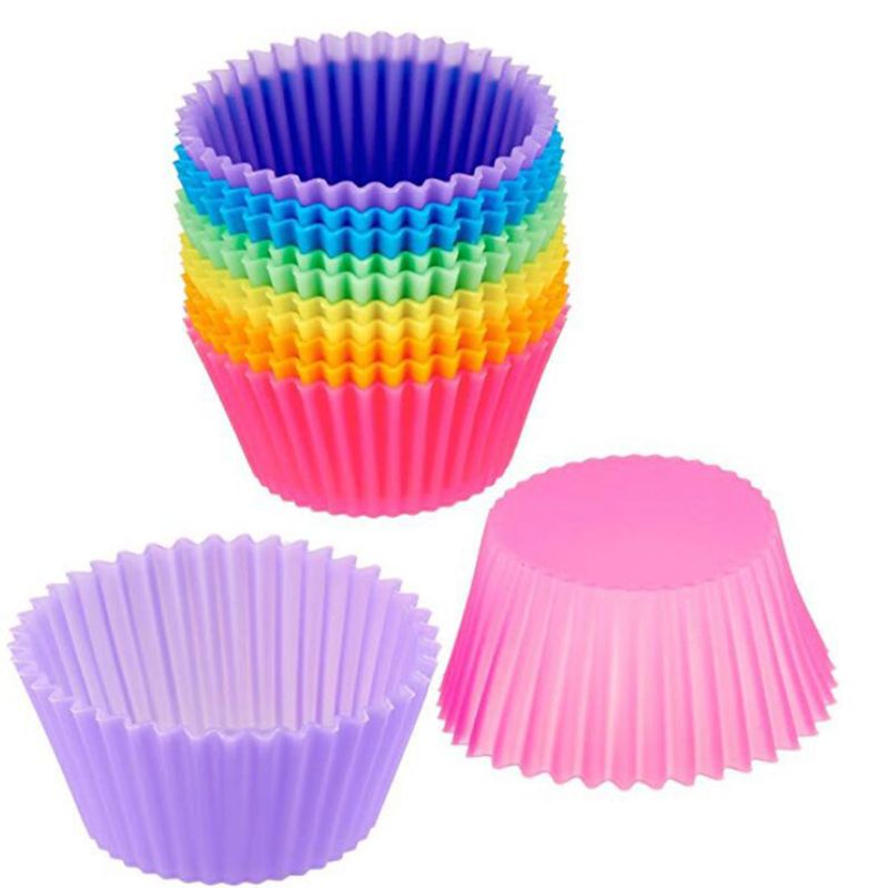 Set 12 khuôn silicone làm bánh cupcake tiện lợi