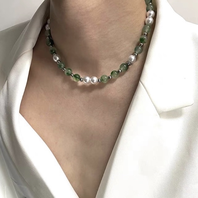Dây chuyền dạng hạt ngọc tròn kiểu dáng choker