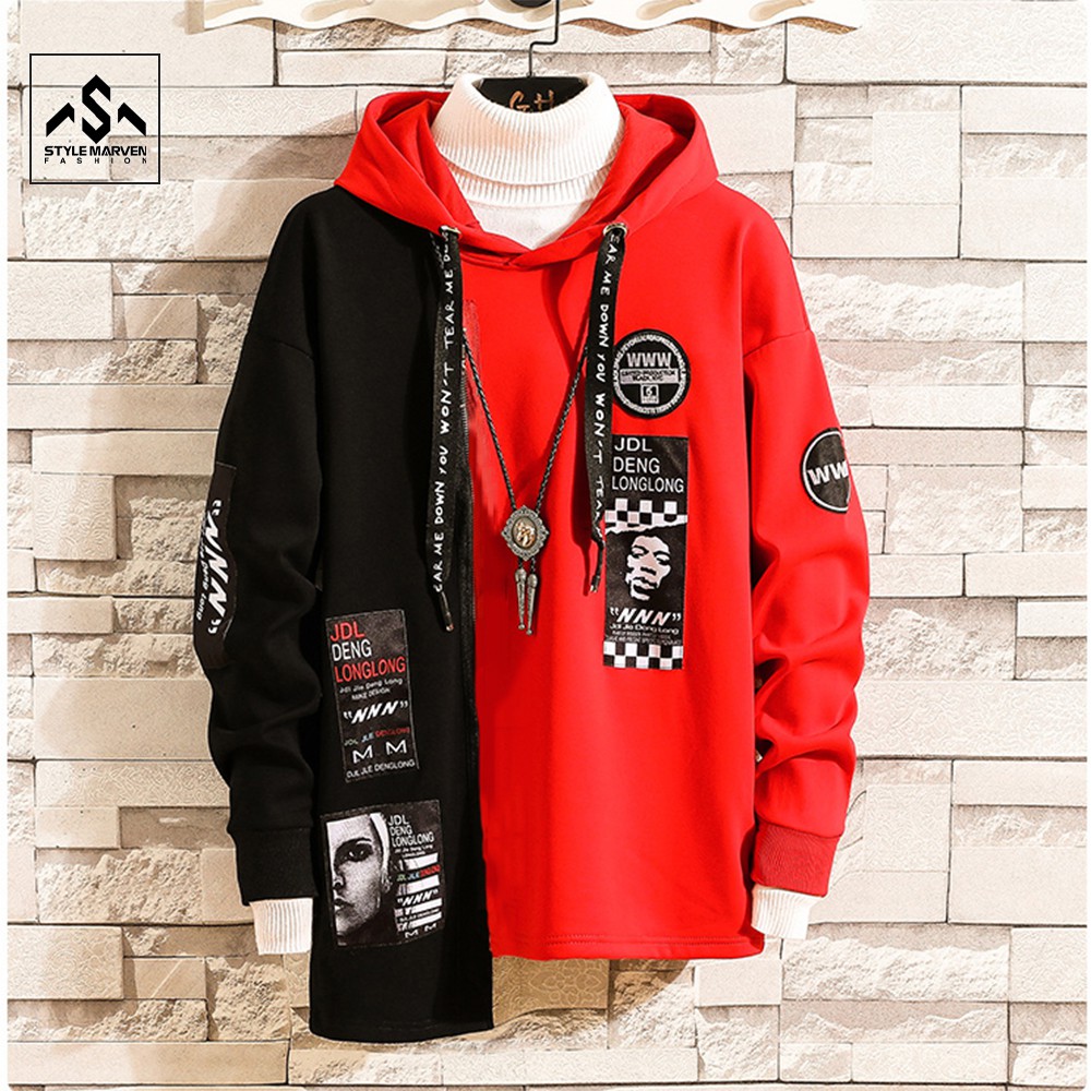 Bộ quần áo nam thu đông hai màu độc đáo STYLE MARVEN hoodie dài tay phối joogger nỉ bo gấu - SET NAM 90000182