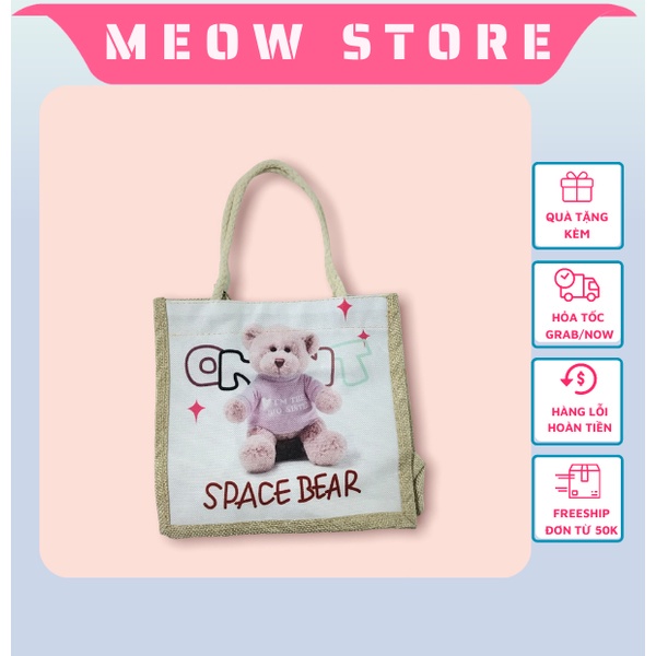 Túi cói mini nữ dễ thương đẹp phong cách thời trang hoạt hình Hàn Quốc MEOW STORE TX02