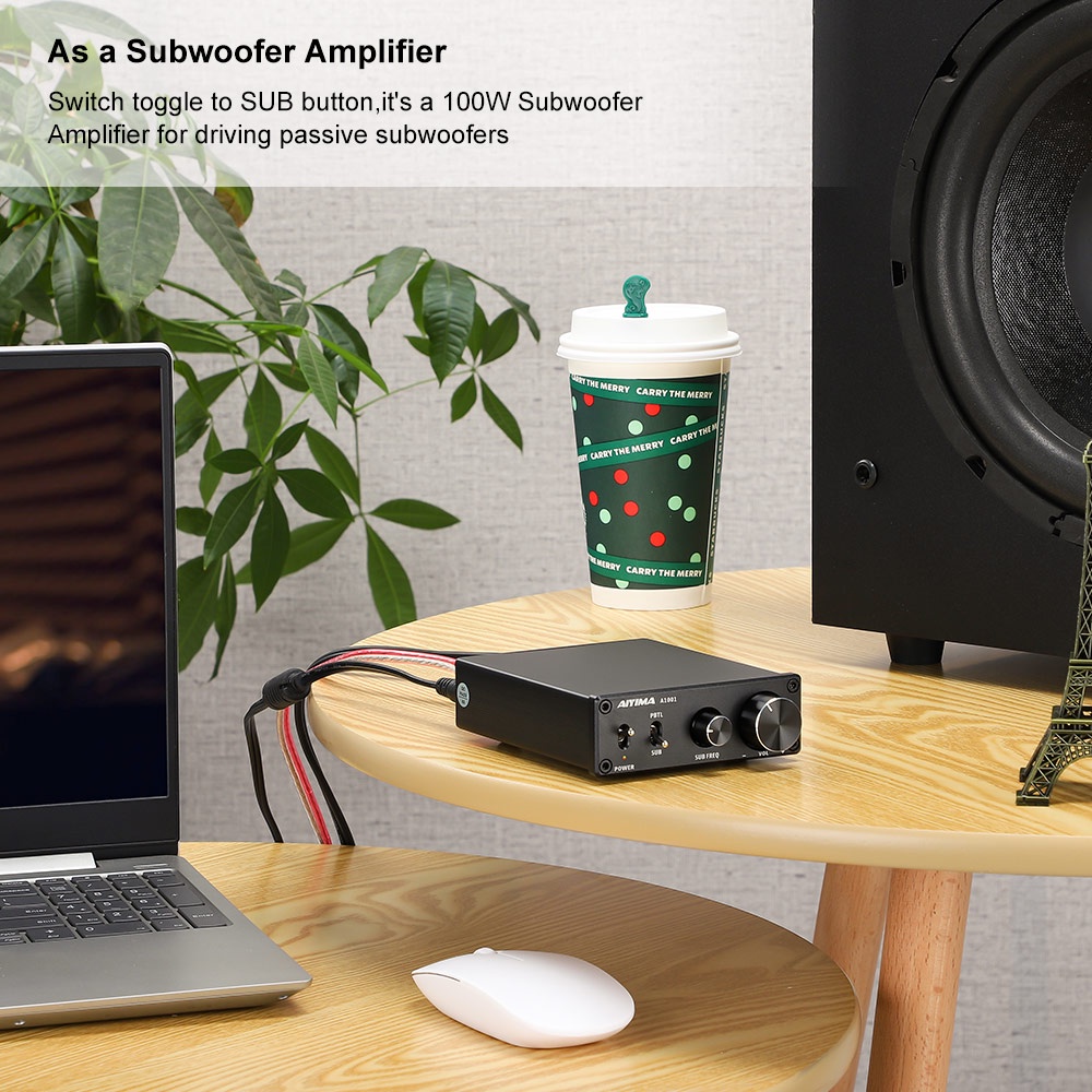Bộ khuếch đại âm thanh siêu trầm AIYIMA A1001 TPA3116D2 100W