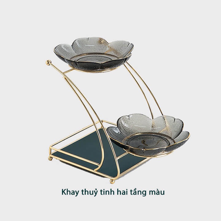 Khay Thủy Tinh Đựng Bánh Mứt, Trái Cây KT09