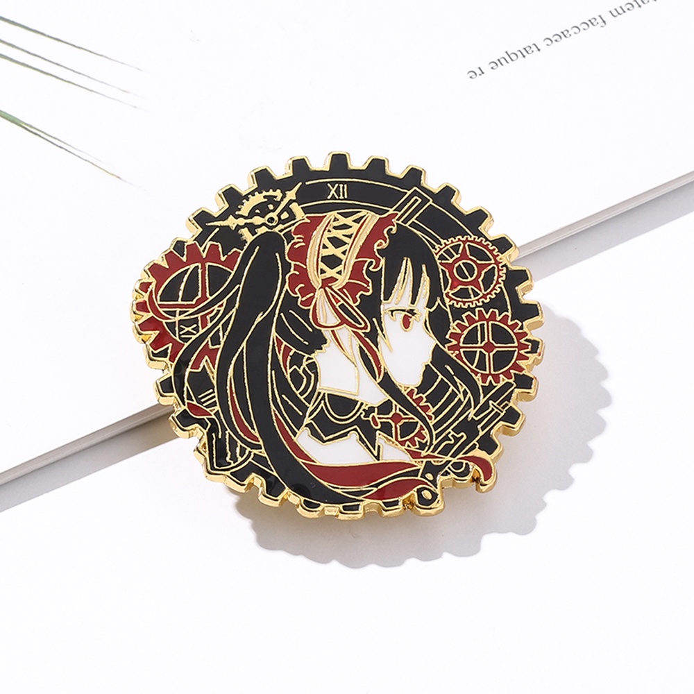 Ghim cài áo hình nhân vật hoạt hình Tokisaki Kurumi dễ thương cho nam và nữ
