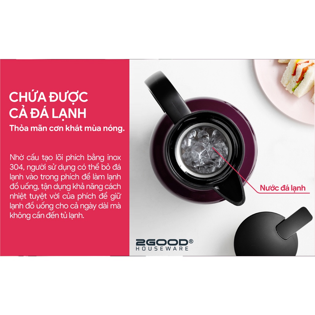 Bình Pha Trà Giữ Nhiệt 2GOOD B16 1.8 Lít Hàng Chính Hãng | BigBuy360 - bigbuy360.vn