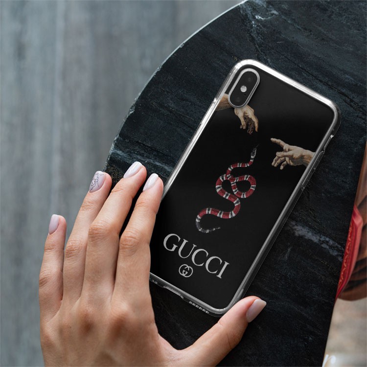 Ốp lưng GUCCI rắn chia cắt nắm lấy tay anh cho Iphone 5 6 7 8 Plus 11 12 Pro Max X Xr SUPPOD00092