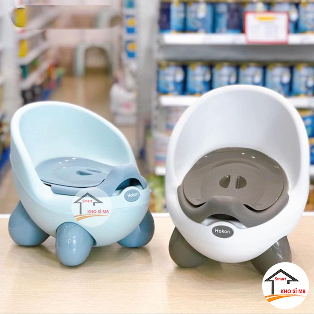 bô trẻ em hình gấu có tựa lưng, bô vệ sinh hokori cho bé kho sỉ mb