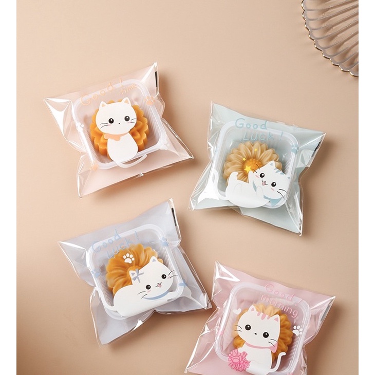 Set 100 túi đựng bánh cookie, quà tặng Thank you size 10 x 10 cm