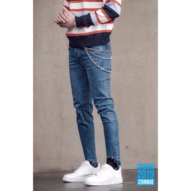 Quần ZOMBIE® Square Destroyed Jeans In Blue 6471