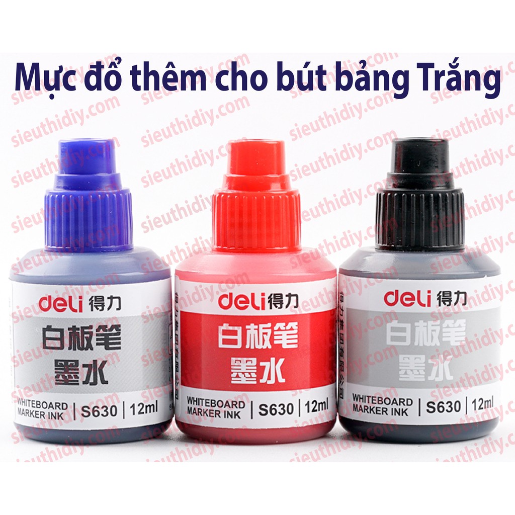 Mực bảng từ Trắng thêm cho bút viết Deli các màu