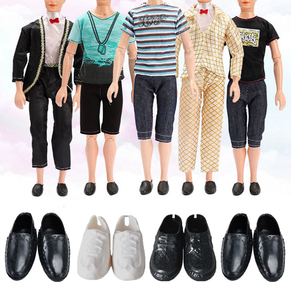 Bộ quần áo và giày nhiều phong cách trang trí cho búp bê nam