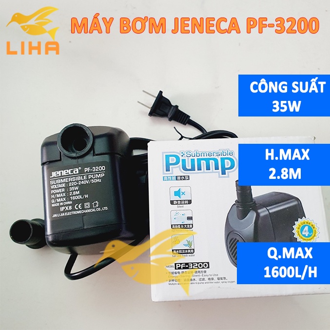 Máy Bơm Jeneca PF3200 PF3300 PF3500 - Máy Bơm Nước Cho Bể Cá Cảnh, Thuỷ Sinh