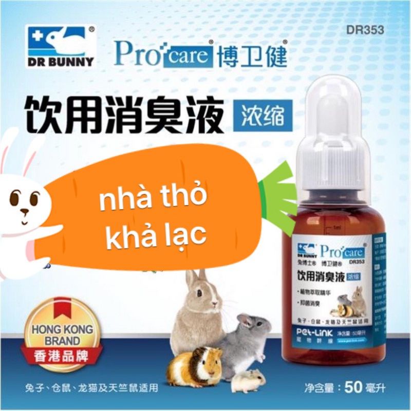 Procare Dr Bunny Uống Khử Mùi Hôi Nước Tiểu Thỏ - Bọ Ú - Hamster