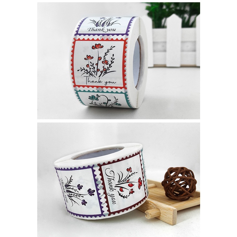 Cuộn 500 nhãn dãn, sticker " thank you" cảm ơn dùng cho kiện hàng cực chất