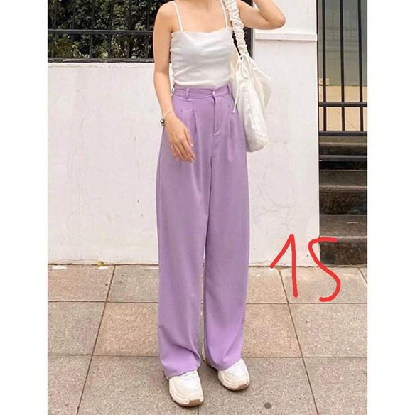 Quần ống rộng chất tuyết mưa eo thon chân dài | BigBuy360 - bigbuy360.vn