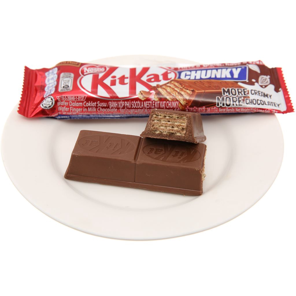 Bánh xốp phủ socola KitKat Chunky gói 38g (Sô cô la kit kat)