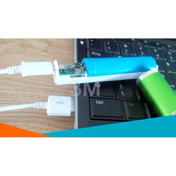 Box Sạc Dự Phòng 1 Cell 1A 18650 -Có Sẵn Lò Xo