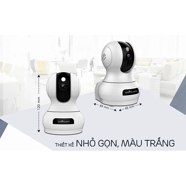 Camera IP Wifi Ebitcam E3-X quay quét FULL HD 1080P 2.0 megapixel Full HD- Thẻ nhớ tự chọn - chính hãng bảo hành 2 năm