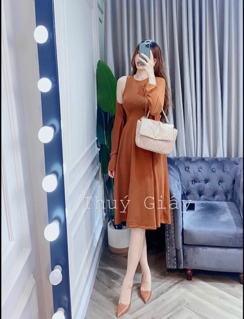 SET VÁY COTTON ZIP XOÈ MIX KHOÁC CARDIGAN