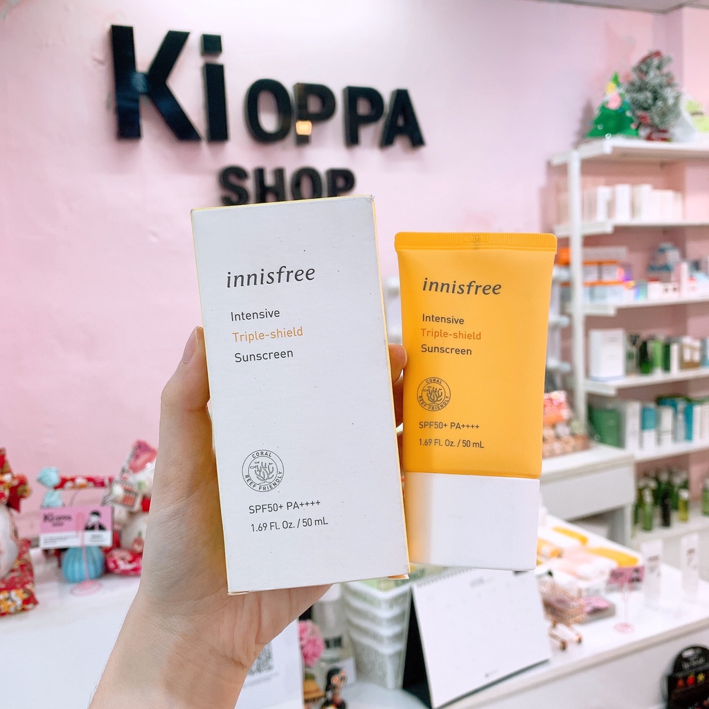 Kem Chống Nắng Chống Trôi, Điều Chỉnh Tông Da Innisfree Intensive Triple Shield Sunscreen SPF50+/PA++++